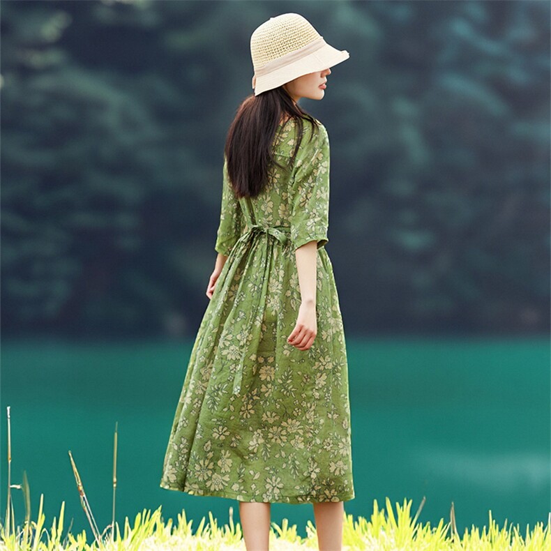 2026年夏季大摆型女士休闲居家城市通勤旅游年会舞蹈聚会街拍,女装连衣裙,江南依恋