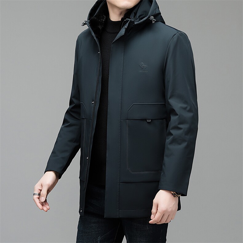 V3589钱塘2020-3新款商务休闲冬季厚款中年男士90鸭绒羽绒服P263图片