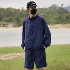 夏季薄款UPF50+防紫外线皮肤衣男宽松钓鱼防晒服套装2360-682-P55，男装休闲套装，星座1403A