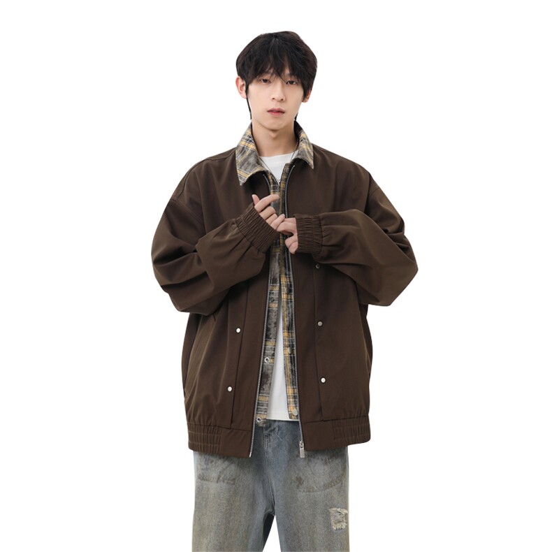 现货上新加棉加厚假二件寸衫夹克大码棉衣JK2589加棉P90,男装夹克,星座301B-2（原A443-1）