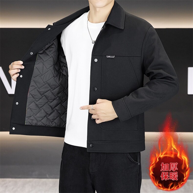 加棉加厚翻领夹克型男商务休闲青年外套男NM7955-P105,男装夹克,星座310B-3
