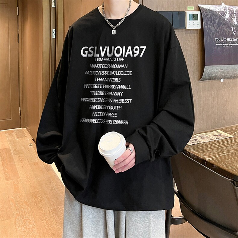 抖音得物供货量大从优可提供视频美式长袖T恤CT742特P25,男装T恤,电商A486-1