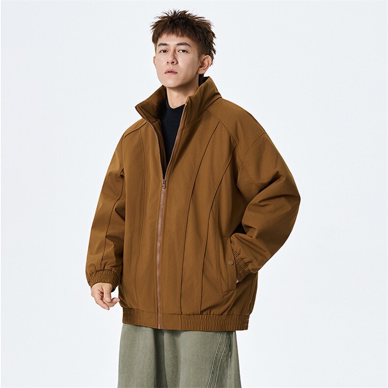 现货美式休闲加厚雪山棉衣夹克外套立领纯色三防户外工装棉服,男装夹克,电商A486