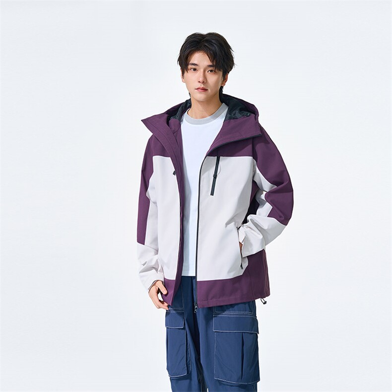 新款男女高品质户外登山服青少年学生冲锋衣夹克外套HS6607图片