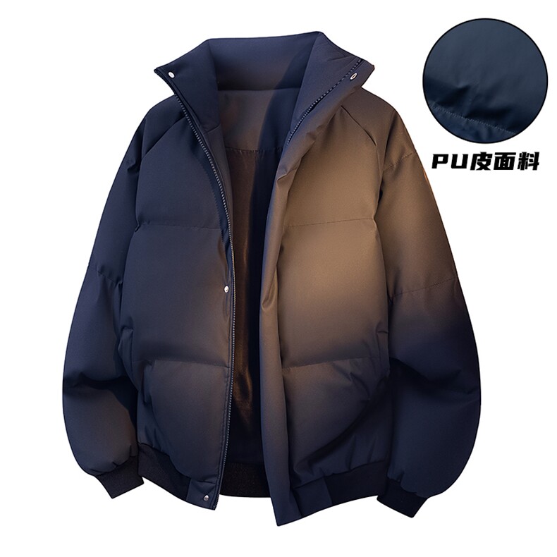 立体新款冬季羽绒立领PU皮棉服棉袄韩版宽松外套A436-2522-P80图片