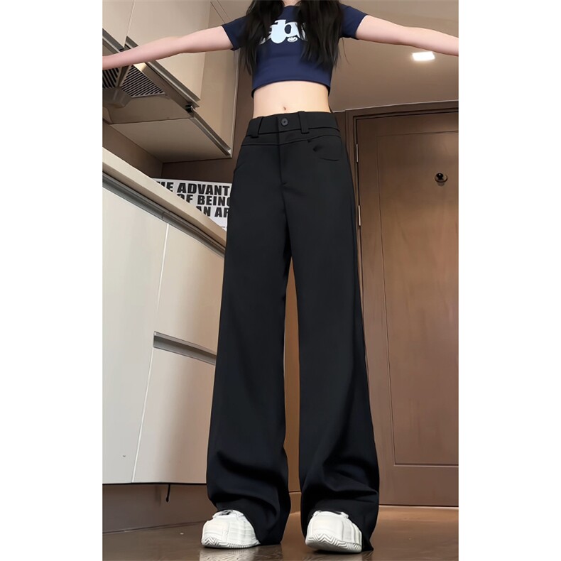 2026春季新款中性简约纯色微喇休闲裤男痞帅阔腿裤K5738特P36控68,男装休闲裤,电商A001