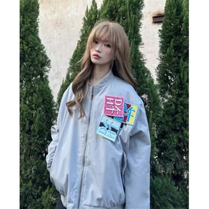 JK8078LL-P65魔术贴飞行员夹克春秋季棒球服外套图片