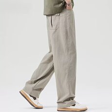 男休闲裤夏季新品百搭美式潮牌长裤街头宽松舒适直筒裤MK311P46，男装休闲裤，星座1013-5