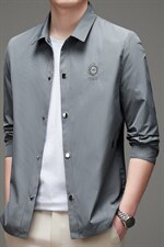 2023春季长袖衬衫男格子中青年男士绣标休闲衬衣爸爸打底衫上衣图片