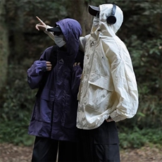 防晒衣男夏季薄款痞帅户外机能冲锋衣美式高街连帽夹克SY122-P40，男装防晒衣，星座1001-1