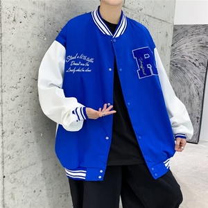秋季新款刺绣夹克外套男潮流百搭宽松大码上衣痞帅棒球服T178/P44图片