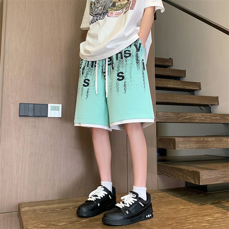 2024 夏季新款 内景大码字母印花菠萝格短裤M-5X HK24482-P35图片