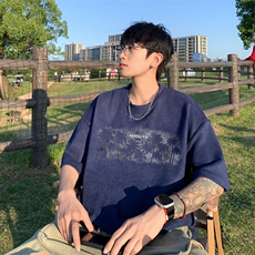 量大优供视频重磅麂皮绒短袖t恤男JT541-特p19，男装T恤，电商B371