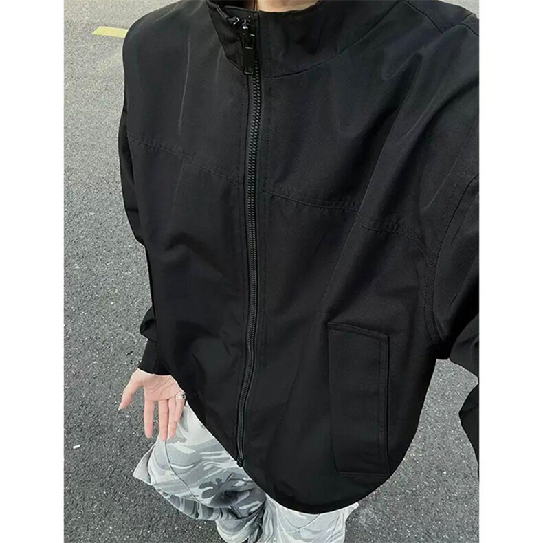 26春装新款美拉德立领飞行夹克boxy廓形休闲百搭外套上衣JK6500,男装夹克,电商A486