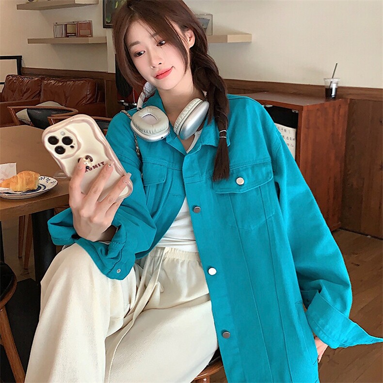 牛仔衣女新款春秋高级感夹克ins潮宽松韩版褂子外套潮NZ015-75图片