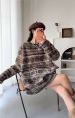 2025年秋季宽松套头时尚百搭简约韩代加厚羊卷毛卫衣，女装卫衣/绒衫，湘姗