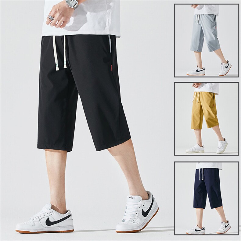 2025夏季新款男士七分裤时尚休闲马裤潮流男裤子KZ1090-P28，男装休闲裤，星座217-4