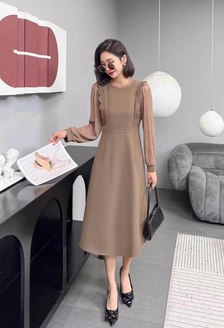 秋季花边连衣裙，两色、四个尺码，女装连衣裙，依柏璐(1F)