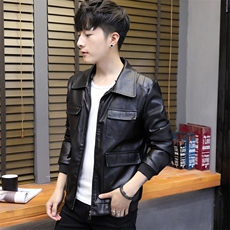714-3-M24男士日系新款翻领棉衣男保暖外套皮衣，男装棉衣，星座1404-3