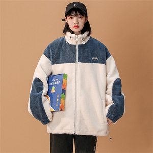 冬装学生加绒加厚棉衣中性风羊羔绒休闲外套男女 910-P105控价138图片