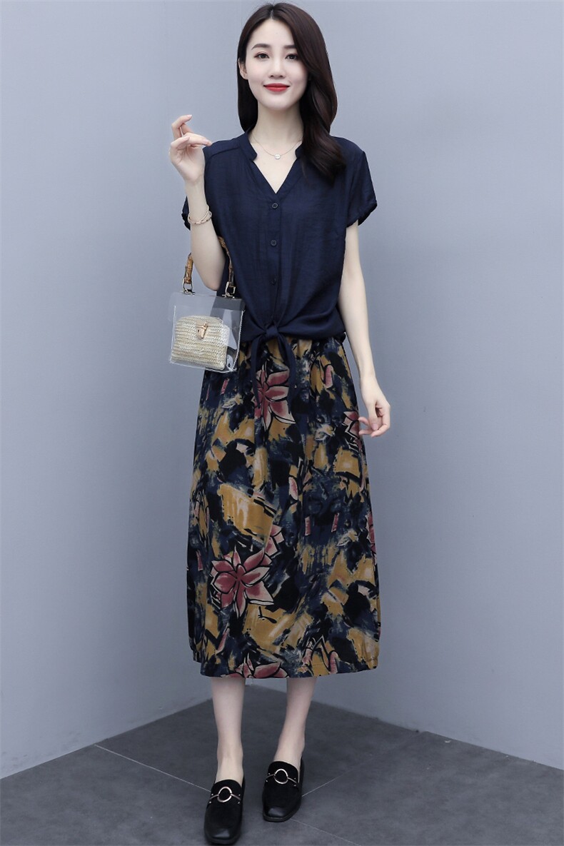 【现货】潮流舒适时尚套装/套裙短袖2025年夏季个性宽松优雅,女装套装/套裙,妃曼