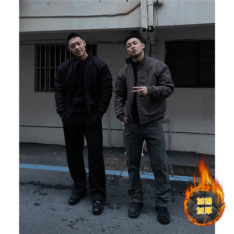 现货5万冬季cleanfit立领飞行员棉服短款男装大码外套MY08-特50图片