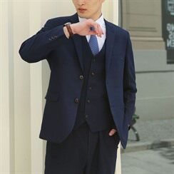 XL-9XL大码商务休闲四面弹力西服套装二件套西装结婚礼服192P295，男装套装，星座802
