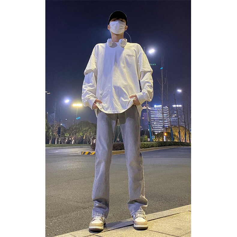 2024春款修身微喇复古弹力牛仔裤715-6-BK01P50,男装牛仔裤,星座715-6