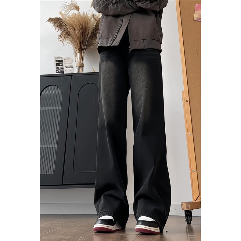 xz905-Z090#特P38美式高街宽松阔腿牛仔裤,男装牛仔裤,星座905