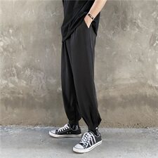 主推差价九分裤束脚港风宽松阔腿休闲裤夏季萝卜裤1008，男装休闲裤，星座1008