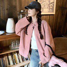 【已出货】2026设计感高品复古皮衣外套2C372-9023-P125控198，女装短外套，2C372