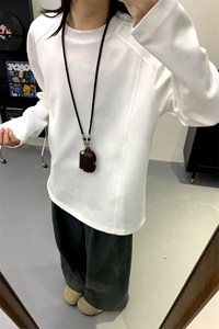 已下单10W件秋季华棉270g圆领长袖T恤男结构简约打底衫T6000特P18图片