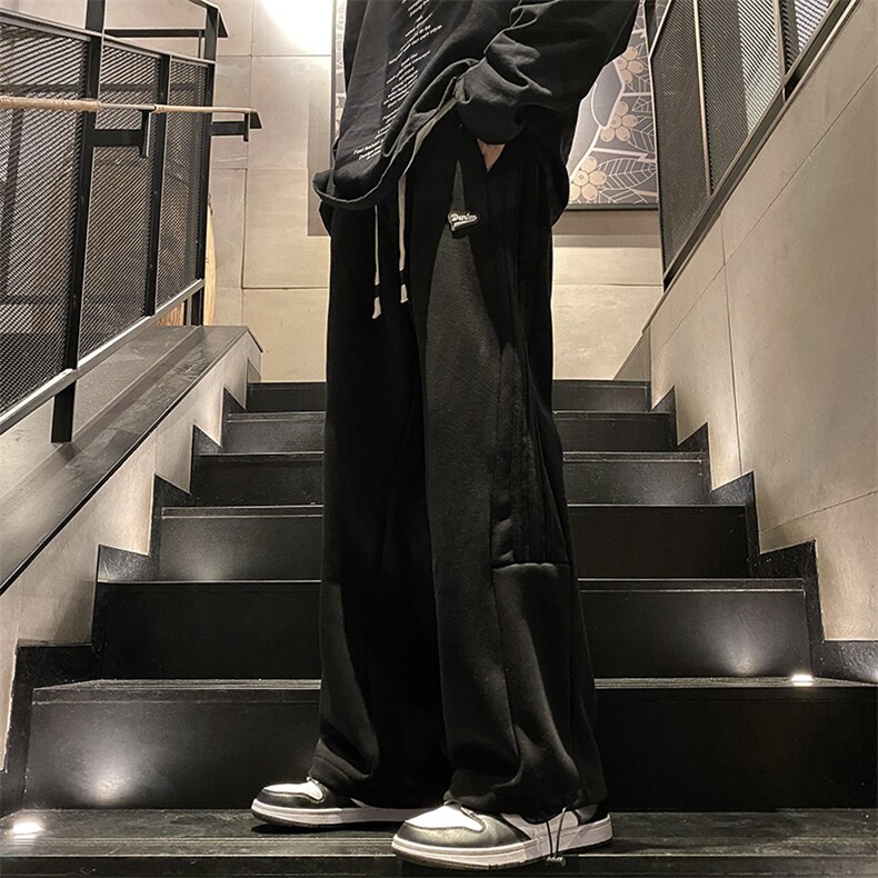 2024春款休闲运动卫裤男美式针织直筒裤子715-6-BX09P55（控78）,男装休闲裤,星座715-6