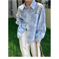 青春流行新款气质休闲长袖ins衬衫尖领潮百搭男女情侣夏季防晒衣，男装衬衫，星座506A