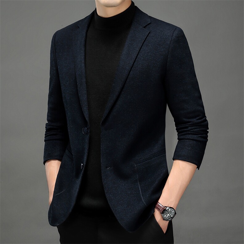 春秋男士宽松免烫西装上衣新款中年休闲厚款保暖西服ZL6812-P195,男装西服,星座1105-3