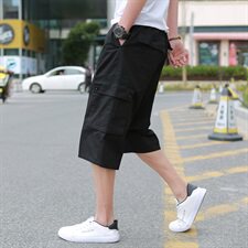 夏季运动七分裤男士宽松短裤加肥加大码肥佬休闲薄款667款，男装休闲裤，星座802