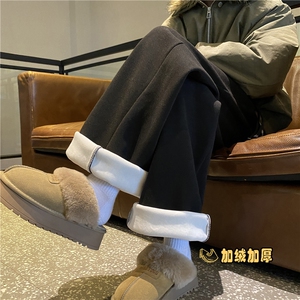 冬季新款保暖加绒加厚德绒宽松百搭休闲裤B315-K878JR-p55控78图片