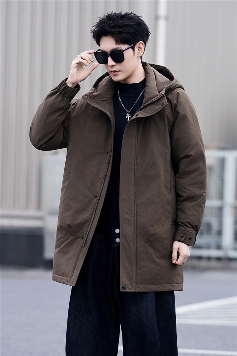 标50绒中长款羽绒服冬季2025新款A313-9915-P275控劵后358,男装羽绒服,电商A313