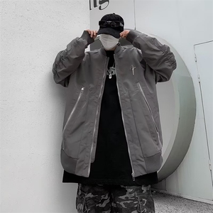 美式高级感工装棒球服外套男新款拉链多口袋夹克上衣1275-P60图片