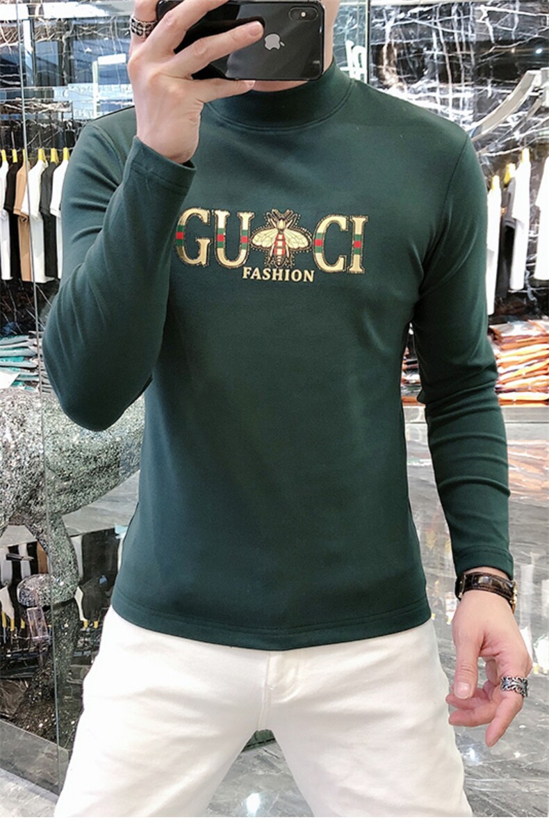 22新款秋冬潮牌男简欧大码圆领双面德绒打底衫长袖A-803-P53,男装T恤,电商A227B（原钱塘4066-1）