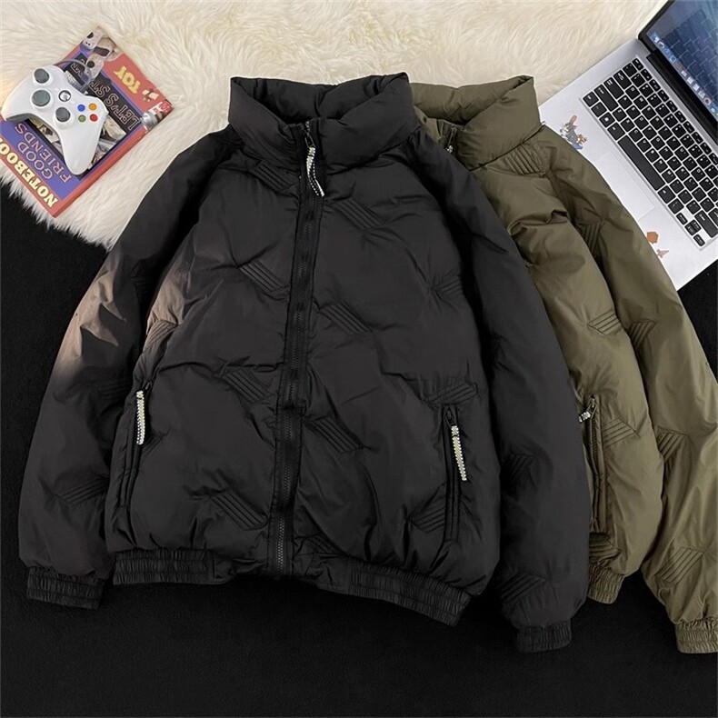 1506-1/MM671/P74冬立领棉衣男潮宽松百搭休闲保暖棉服外套图片