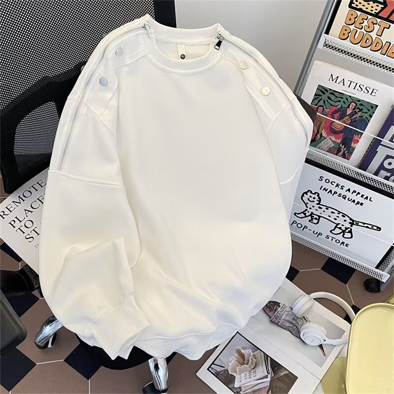 炸街高级感卫衣男春秋潮牌痞帅外套宽松青少年重磅衣服T46/P53,女装短外套,星座506B