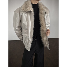 加厚棉衣男秋冬新款美式潮牌毛领座山雕百搭棉服-A2343P99，男装棉衣，电商B241