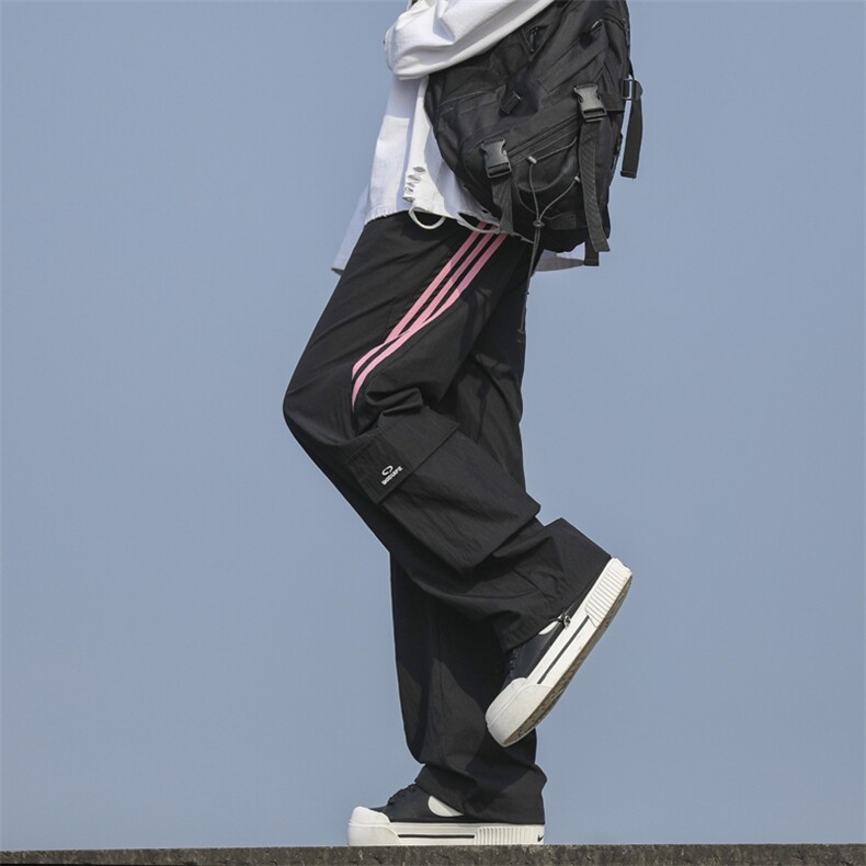 2024夏季新款港风美式日系复古防晒条纹阔腿休闲裤insZK3563-P40，男装休闲裤，星座313A(原308A-2)