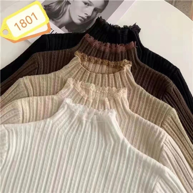 蕾丝针织打底衫，其它，莎咔