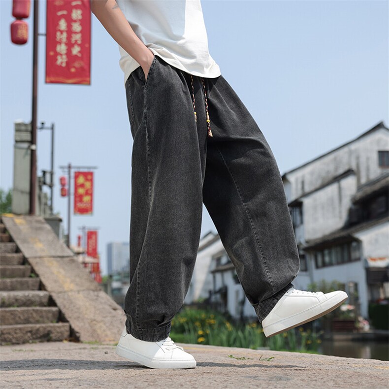 夏季风牛仔宽松大码长裤透气柔软休闲裤男士K2513-P7588,男装休闲裤,电商A008