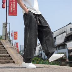 夏季风牛仔宽松大码长裤透气柔软休闲裤男士K2513-P7588，男装休闲裤，电商A008