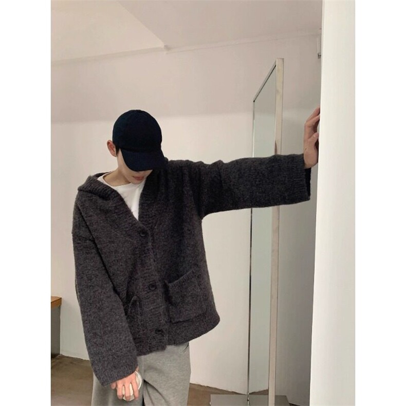 [有货]韩风慵懒感开衫毛衣连帽长袖针织衫外套MY759特P55,男装针织衫/毛衣,星座908-1