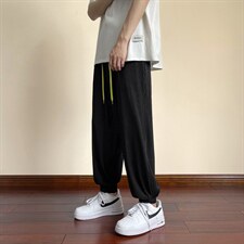 2023新宽松抗皱百搭休闲薄款速干拖地运动裤2011-特批32，男装休闲裤，星座718-1