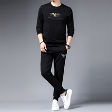 SA9606-2钱塘2020-2冬季新款时尚休闲中青年男士卫衣套装P137，男装休闲套装，钱塘207-2
